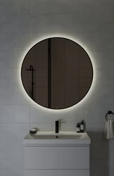 Зеркало ECLIPSE smart 100x100 в черной рамке