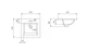 Раковина мебельная GEOMETRY 40 1 отв.