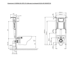 Комплект CARINA XL DPL EO slim инсталляция AQUA 40 SMART M