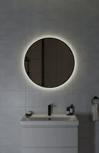 Зеркало ECLIPSE smart 80x80 в черной рамке