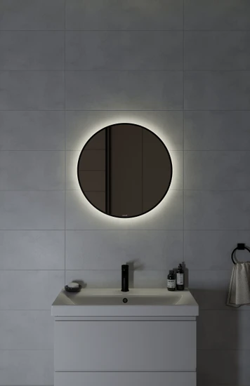 Зеркало ECLIPSE smart 60x60 в черной рамке