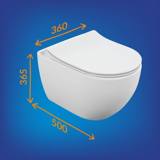 Подвесной унитаз BRASKO SMART Clean On DPL EO slim LP