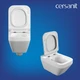 Подвесной унитаз CREA SQUARE Clean On DPL EO slim
