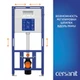 Комплект CITY SMART DPL EO slim инсталляция AQUA 50 PRIME P кнопка ACCENTO SQUARE пластик хром глянцевый LP