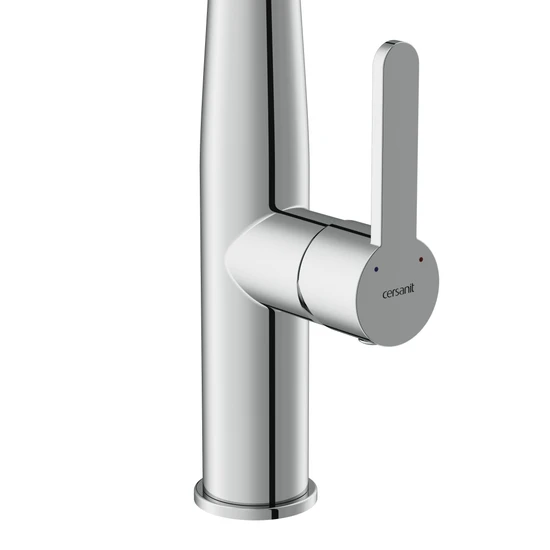 Смеситель для кухни OLIVA с выдвижным изливом хром