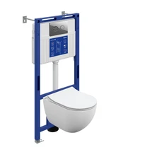 Комплект BRASKO SMART DPL EO slim инсталляция AQUA 50 PRIME P кнопка ACCENTO CIRCLE пластик хром глянцевый LP