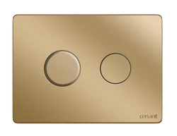 Кнопка ACCENTO CIRCLE для AQUA пневматическая пластик золотой матовый