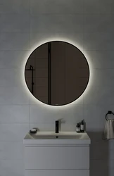 Зеркало ECLIPSE smart 90x90 в черной рамке