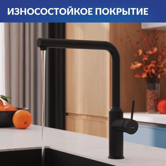 Смеситель для кухни FLAVIS черный