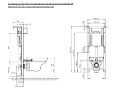 Комплект CITY DPL EO slim инсталляция AQUA 40 SMART M кнопка ESTETICA пластик хром глянцевый