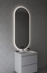 Зеркало ECLIPSE Fusion 60x145 с подсветкой овальное