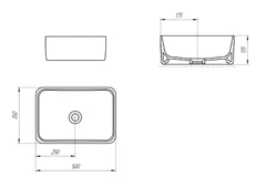 Раковина CREA 50 RECTANGULAR
