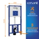 Комплект CITY SMART DPL EO slim инсталляция AQUA 50 PRIME P кнопка ACCENTO CIRCLE пластик хром глянцевый LP