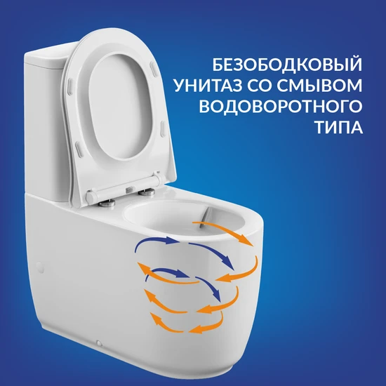 Унитаз-компакт MODUO Vortex 011 3/5 DPL EO slim LP