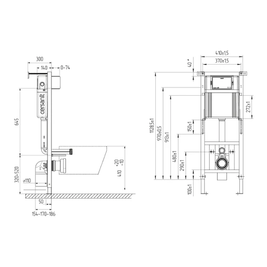 Инсталляция AQUA SMART M 40 для унитаза