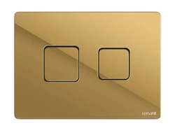 Кнопка ACCENTO SQUARE для AQUA пневматическая пластик золотой глянцевый