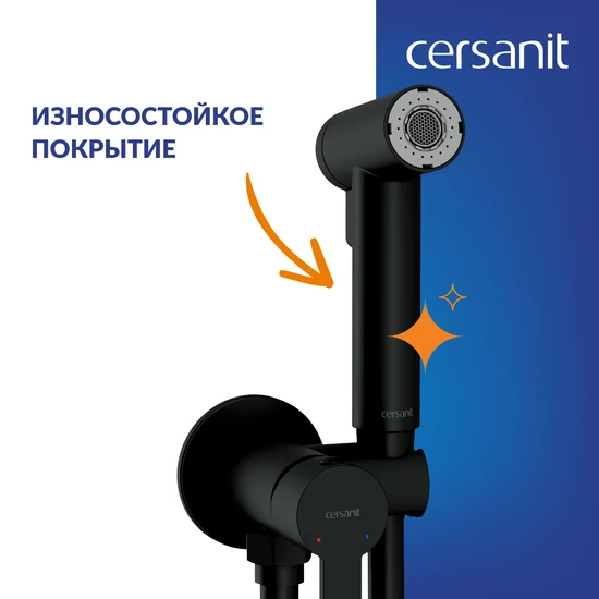 Смеситель с гигиеническим душем OLIVA черный