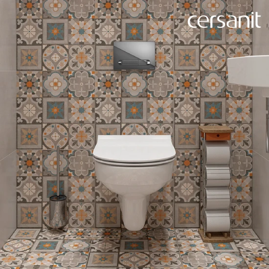 Комплект CITY DPL EO slim инсталляция AQUA 40 SMART M кнопка ESTETICA пластик хром глянцевый