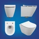 Комплект CITY SMART CO DPL EO slim + LINK PRO + TWINS пластик черный матовый с рамкой золото LP