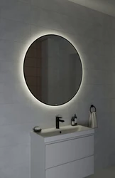 Зеркало ECLIPSE smart 100x100 в черной рамке