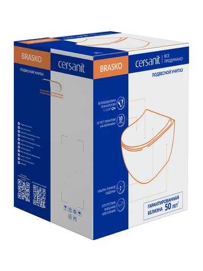 Подвесной унитаз CITY OVAL Clean On DPL EO slim