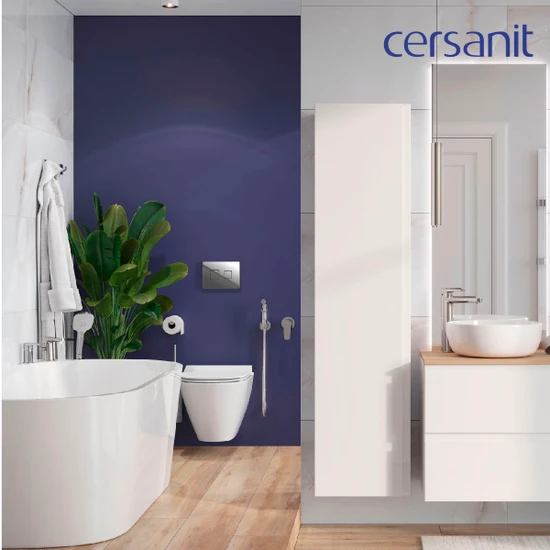 Комплект CITY SMART DPL EO slim инсталляция AQUA 50 PRIME P кнопка ACCENTO SQUARE пластик хром глянцевый LP