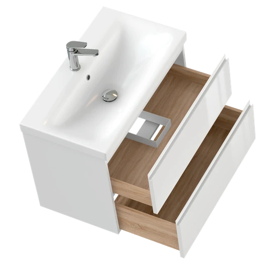 Комплект тумба с раковиной MODUO 80 белый