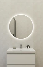 Зеркало ECLIPSE Fusion 80x80 с подсветкой круглое