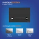 Комплект CITY SMART DPL EO slim инсталляция AQUA 40 SMART M кнопка ESTETICA пластик черный матовый с рамкой хром LP