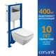Комплект CREA SQUARE CO DPL EO slim + LINK PRO + CORNER пластик хром глянцевый LP