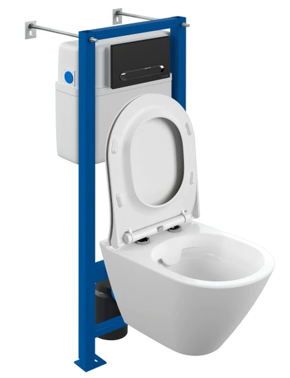 Комплект CITY SMART CO DPL EO slim + VECTOR + ESTETICA пластик черный матовый с рамкой хром
