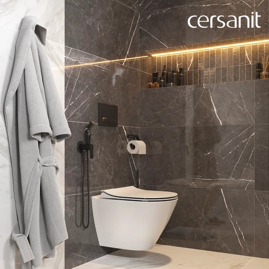 Комплект CITY SMART DPL EO slim инсталляция AQUA 40 SMART M кнопка ESTETICA пластик черный матовый с рамкой хром LP