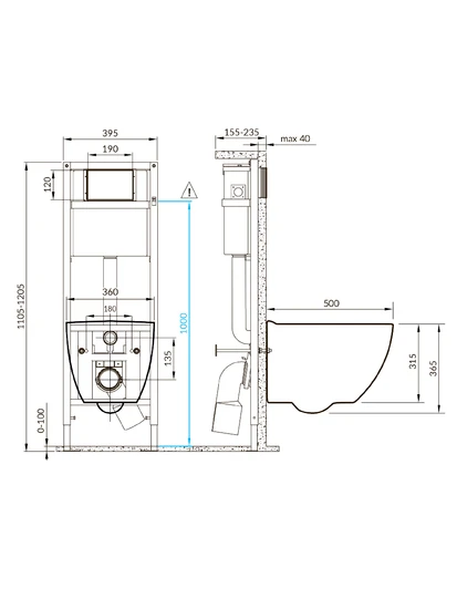 Комплект BRASKO SMART CO DPL EO slim + VECTOR + PILOT стекло белый