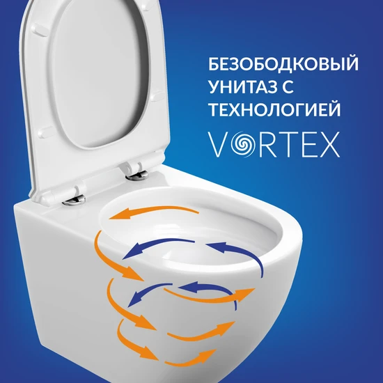 Подвесной унитаз BRASKO Vortex DPL EO slim