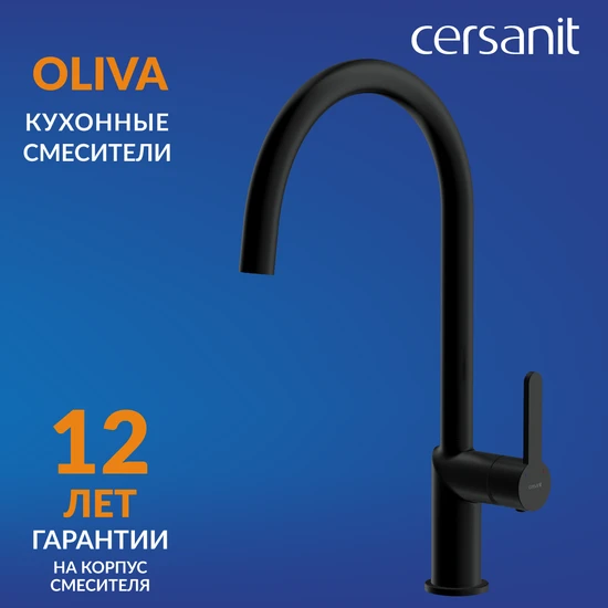 Смеситель для кухни OLIVA черный