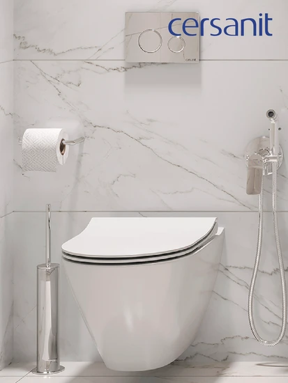Подвесной унитаз CITY OVAL Clean On DPL EO slim