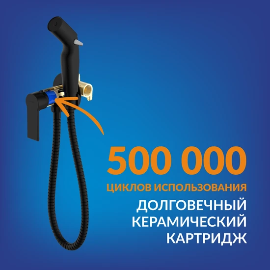 Смеситель с гигиеническим душем BRASKO BLACK