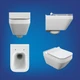 Подвесной унитаз CREA SQUARE Clean On DPL EO slim