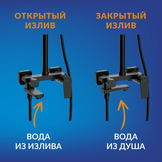 Душевая система CITY черный