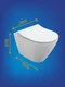 Подвесной унитаз CITY OVAL Clean On DPL EO slim