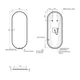 Зеркало ECLIPSE smart 50x122 в черной рамке