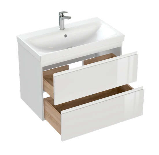 Комплект тумба с раковиной MODUO 80 белый
