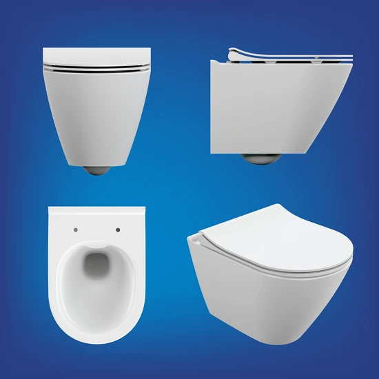 Подвесной унитаз CITY OVAL Clean On DPL EO slim