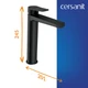 Смеситель для раковины высокий CITY черный