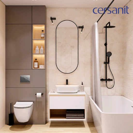 Комплект BRASKO SMART DPL EO slim инсталляция AQUA 50 PRIME P кнопка ACCENTO CIRCLE пластик хром глянцевый LP