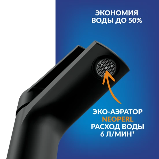 Смеситель для раковины CITY черный