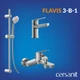 Комплект 3 в 1: смеситель для раковины и ванны FLAVIS + VIBE