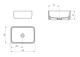Раковина CREA 50 RECTANGULAR