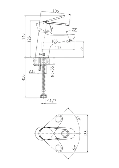 Смеситель CARI для раковины
