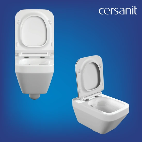 Подвесной унитаз CREA SQUARE Clean On DPL EO slim